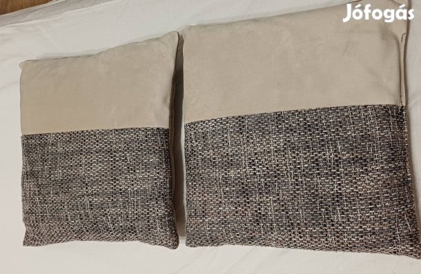 2 db új barna/mintás díszpárna