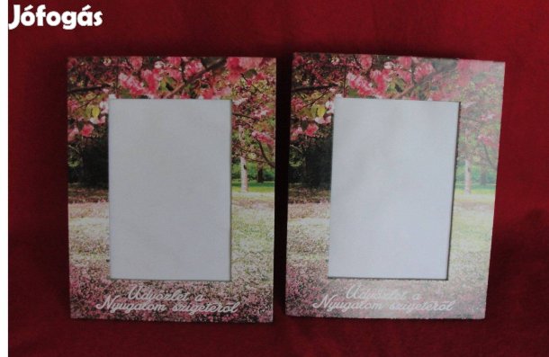 2 db új papír képkeret akasztóval, támasztóval 16*21 cm párban