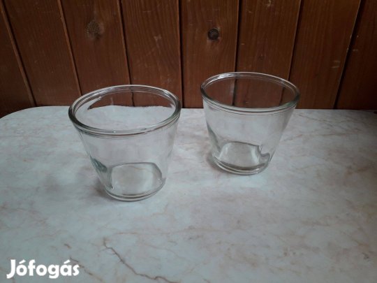 2 db üveg kaspó