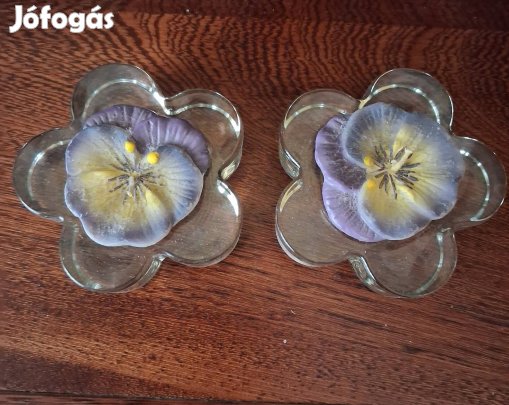 2 db üveg mécsestartó