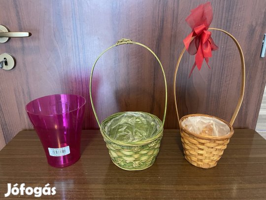2 db virágkosár, 1 db orchidea váza Húsvétra, Anyak napjára