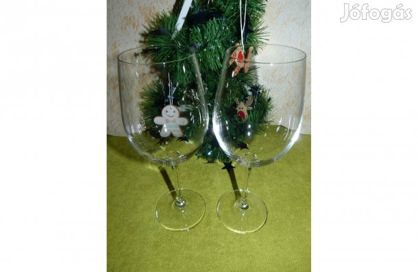 2 db vörösboros pohár