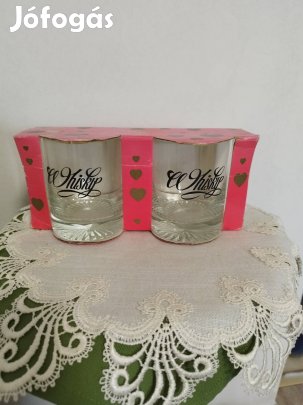 2 db whisky pohár 