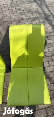 2 db zöld étkezőszék - részben sérült