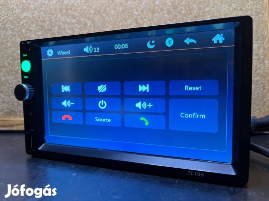 2 dines autó autós multimédia fejegység Bt mp4 FM rádió 7", 4 x 50W