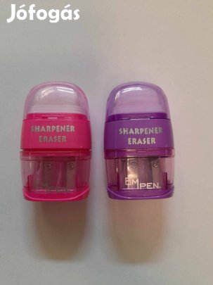 2 féle Empen radír és hegyező, rózsaszín, lila, 600ft/db