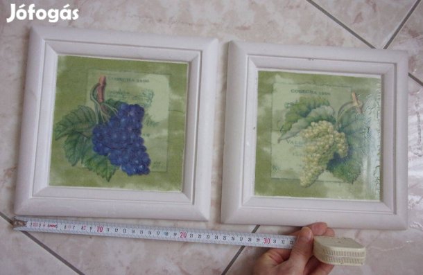 2 féle gipsz képkeret szalvéta kép lakkozott festhető keret