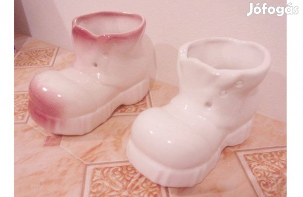 2 féle porcelán cipő virágtartó dekoráció ajándék Újpest központ közel