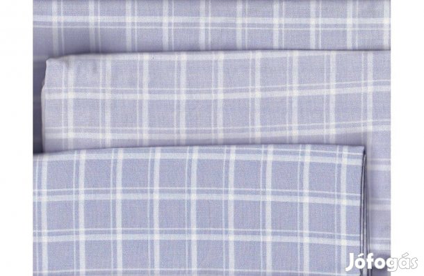 2 garnitúra kék-fehér kockás pamut ágyneműhuzat
