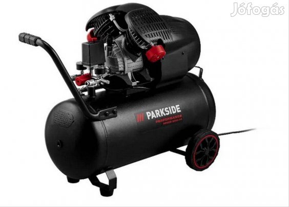 2 hengeres Parkside kompresszor 10 bar 412 liter/perc 2200 W 5 év gari