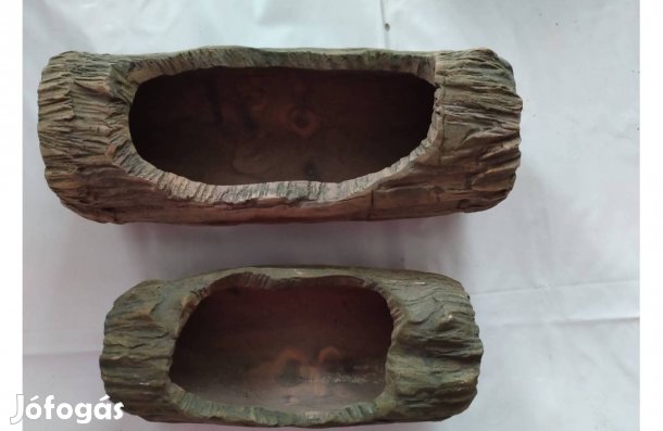 2 kerámia növényültető növény ültető fatörzs akvárium 