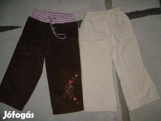 2 kislány nadrág 1,5-2-2,5 év újszerűek 1400 Ft / 2 db