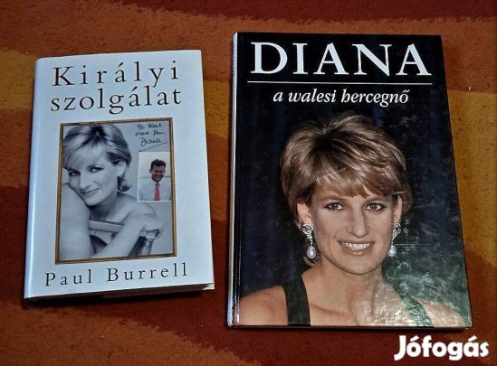 2 könyv: Diana a walesi hercegnő O'Mara-Királyi szolgálat Paul Burrell