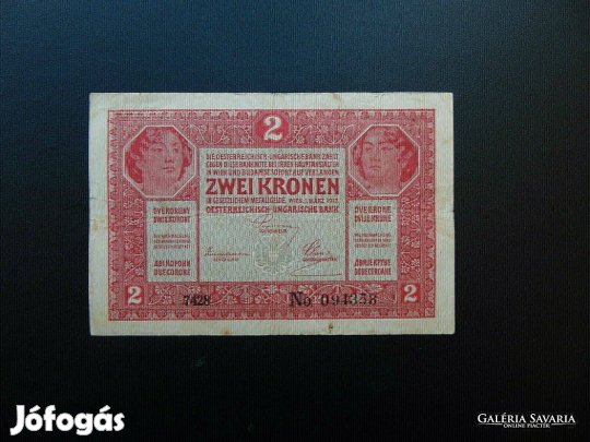 2 korona 1917 7000 feletti sorszám Ritka !