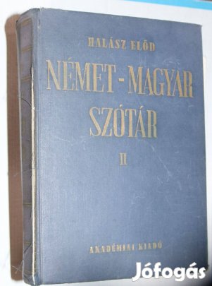 2 kötetes német-magyar nagyszótár (Halász Előd) Eladó!