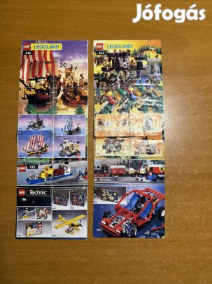 2 oldalas Lego katalógus, prospektus, belső papír 1989 szakadt