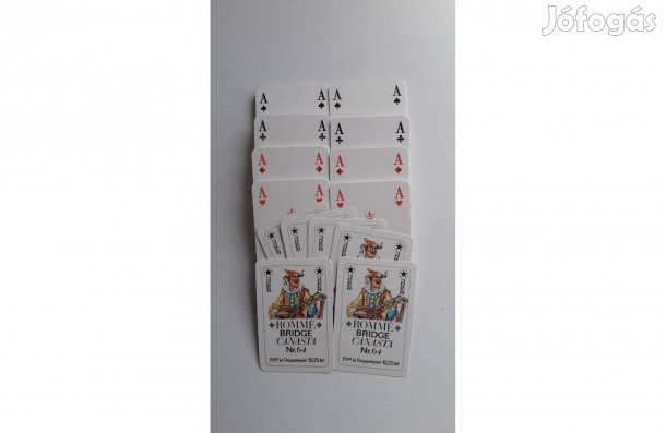 2 pakli francia kártya hibátlan tartóban