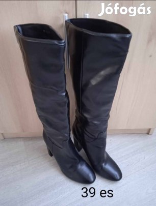 2 pár 39 es újszerű Jenny Ferry hosszúszárú bőrcsizma 