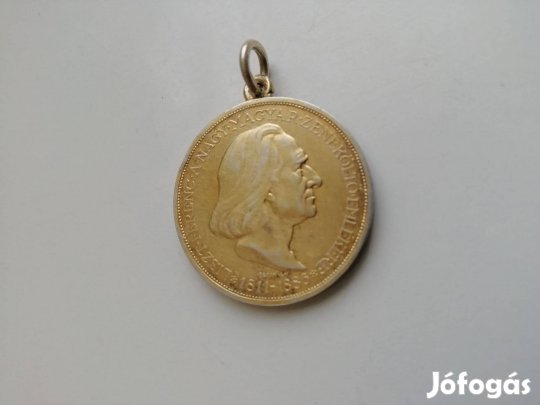 2 pengős Aranyozot medál ezüst "Liszt Ferenc"