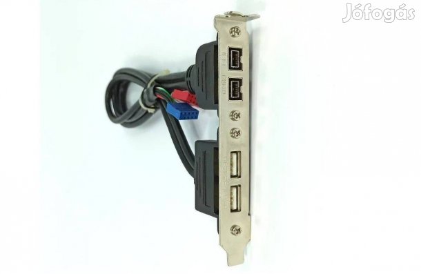 2 portos USB + Firewire IEEE 1394B 9 tűs hátsó konzol