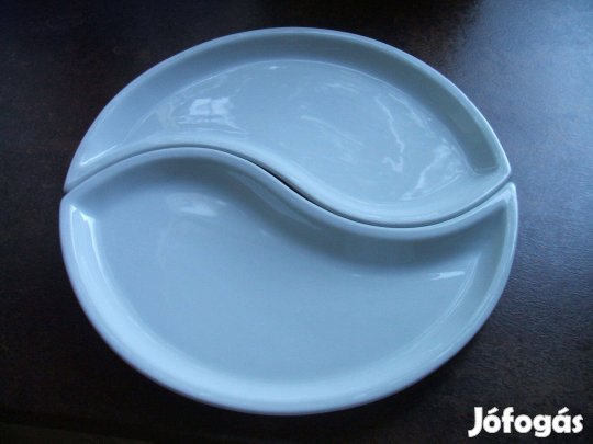 2 részes, különleges, porcelán kínálótál
