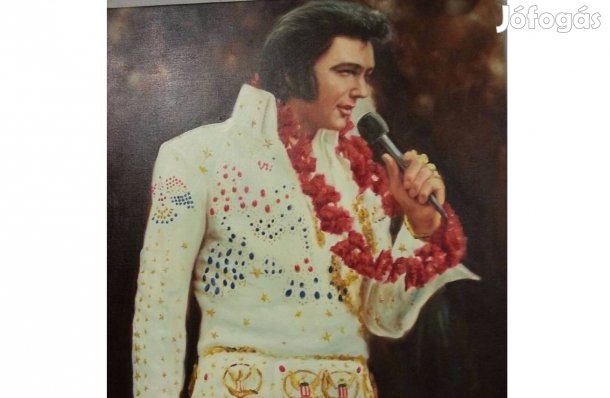 2 ritka Elvis Presley festmény, koncert olajfestmény szignált