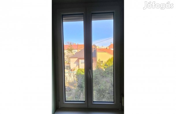 2 szárnyas fehér műanyag ablak