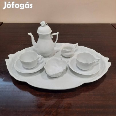 2 személyes Herendi kávéskészlet, kávés készlet szalagtállal