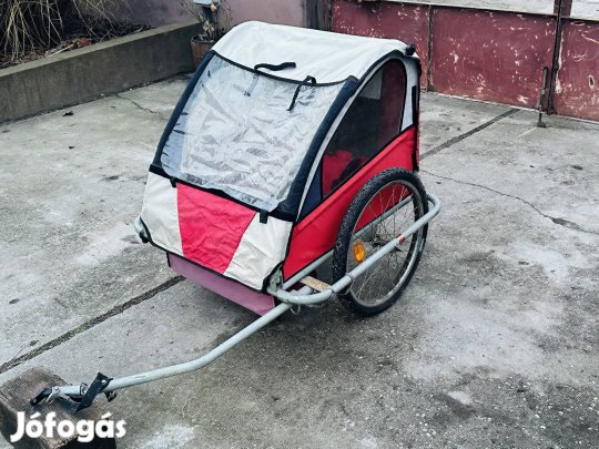 2 személyes gyerekszállító kerékpár utánfutó eladó