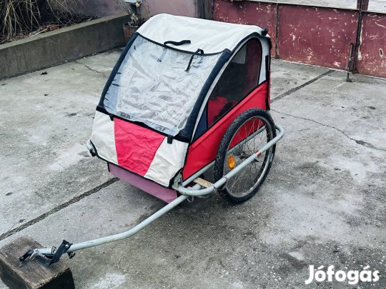 2 személyes gyerekszállitó kerékpár utánfutó eladó