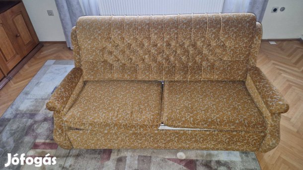 2 személyes kanapé, ágyazható + 2 fotel