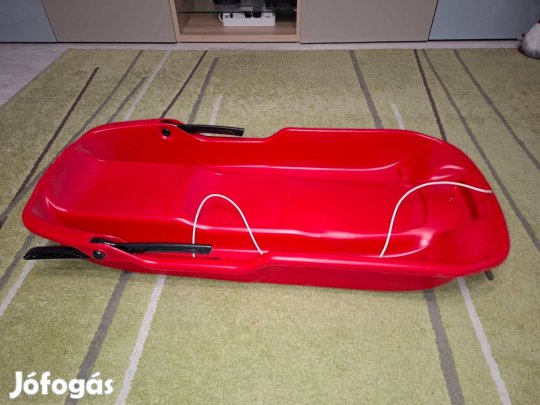 2 személyes lapos szánkó, fékkel