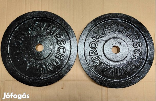 2 x 10 kg AK súlytárcsa, súlyzó tárcsa 31 mm