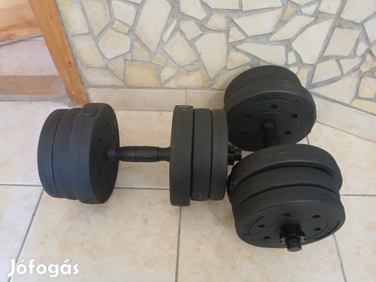 2 x 10 kg egykezes gyári súlyzó kézisúlyzó állítható Zalaegerszeg