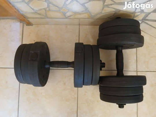 2 x 10 kg gyári egykezes súlyzó kézisúlyzó állítható pár Zalaegerszeg