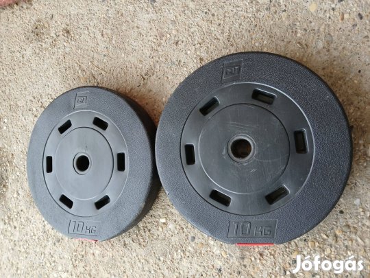 2 x 10 kg gyári súly 31 mm súlytárcsa súlyzó súlyok tárcsasúly