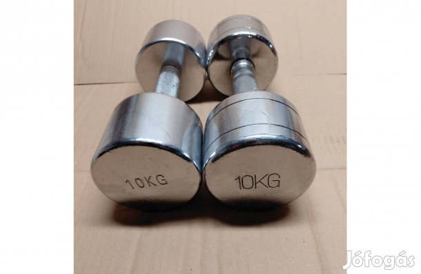 2 x 10 kg krómos egykezes súlyzó