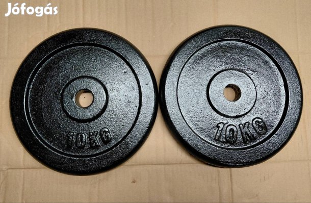 2 x 10 kg súlytárcsa, súlyzó tárcsa 31 mm