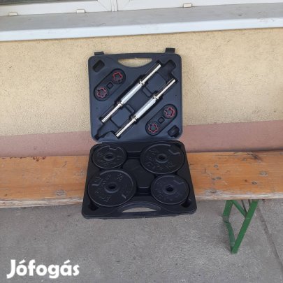 2 x 10 kg szerelhető egykezes súlyzó dobozban súlyzókészlet súly