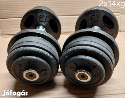 2 x 14 kg egykezes súlyzó