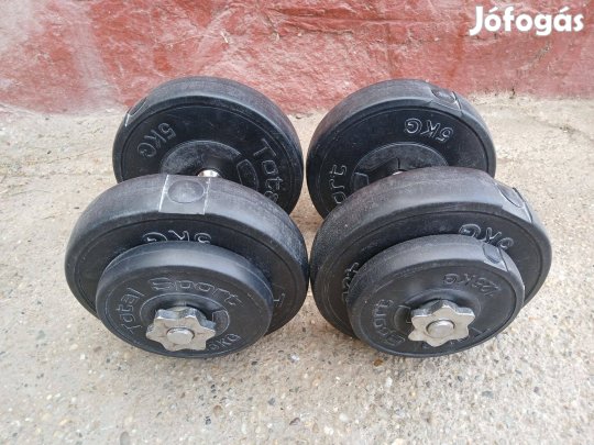 2 x 14 kg egykezes súlyzó kézisúlyzó pár állítható műanyag