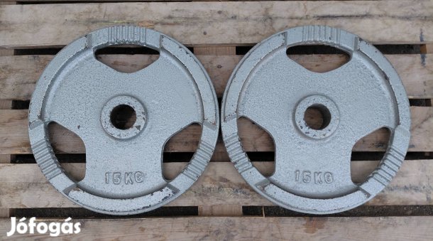 2 x 15 kg súlytárcsa, súlyzó tárcsa 51 mm