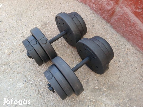 2 x 20 kg egykezes kézisúlyzó pár gyári súlyzó állítható