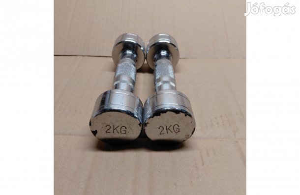 2 x 2 kg krómos egykezes súlyzó