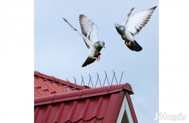 2db 25cm tartó + 20db 11cm Madár riasztó tüske fém tüske Madárriasztó