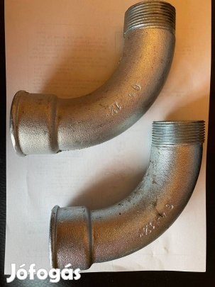 2db 6/4" (1_1/2") 90fokos könyök ív új egyben