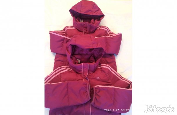 2db Adidas téli, meleg, kapucnis gyerek kabát (11-12 év)