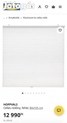 2db Cellás redőny, fehér, 80x155 cm