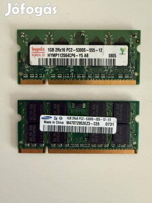 2db DDR2 1GB RAM Hynix, Samsung