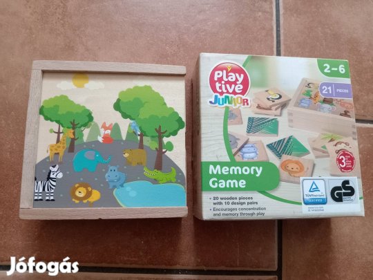 2db Fa memória játék 